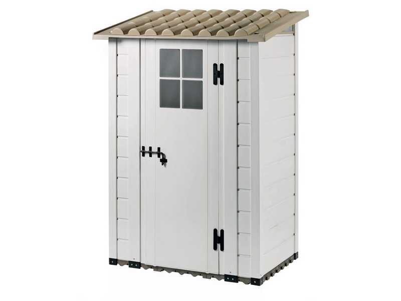 Garofalo Tuscany Evo 100 - Caseta de jard&iacute;n - Con ventana y puerta de una hoja - 122.5x82.5x201 cm