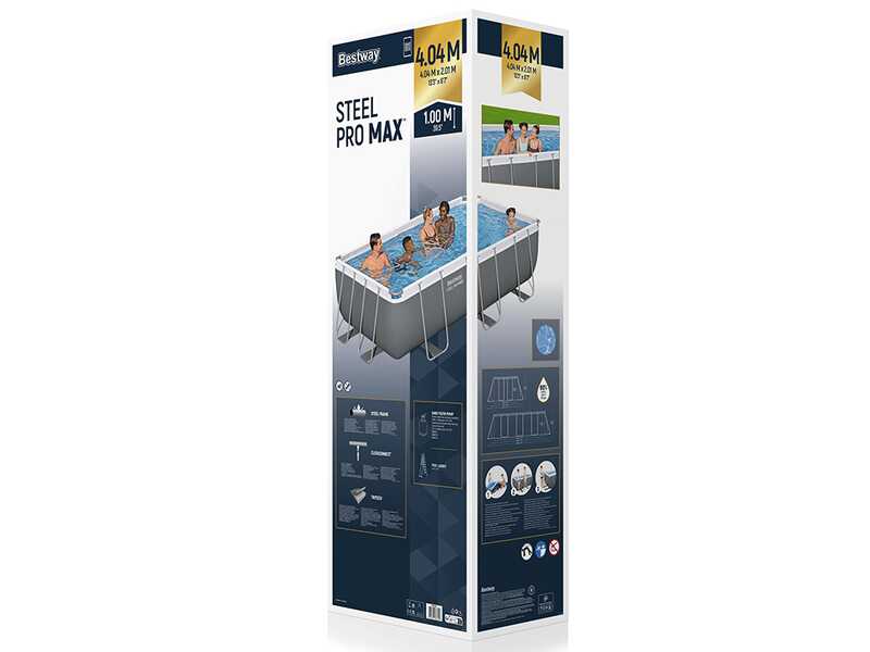 Bestway Steel Pro Max 56442 - 404x201x100 cm - Piscina desmontable para 5-6 personas