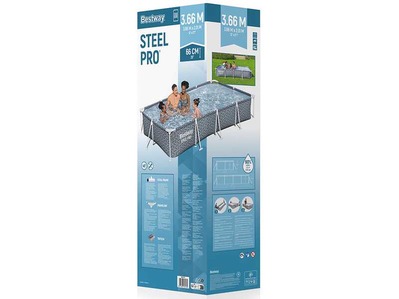 Bestway Steel Pro 561FV - 366x201x66 cm - Piscina desmontable para 5-6 personas