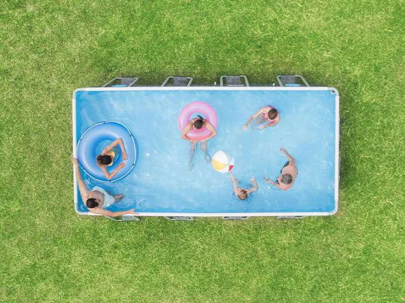 Bestway Steel Pro Max Splashview 561MB - 488x244x122 cm - Piscina desmontable para 5-6 personas