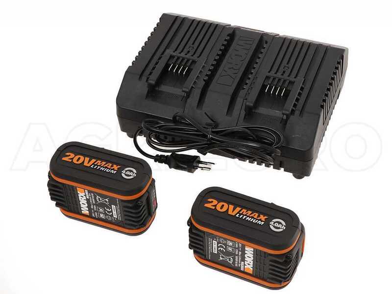 Cortac&eacute;sped el&eacute;ctrico de bater&iacute;a Worx WG743E - 2X20V 4 Ah