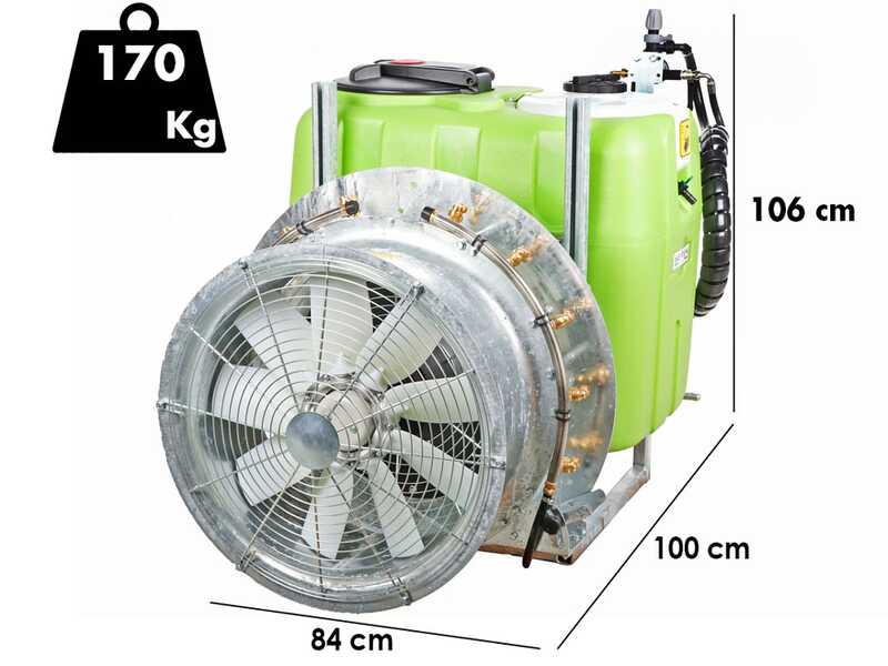 Seven Italy 200 - Atomizador con enganche para tractor para pulverizaci&oacute;n - Capacidad 200 L - Bomba APS 51