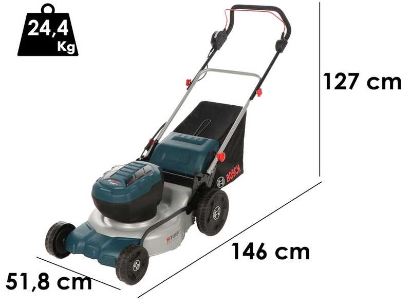 Bosch Professional GRA 18V2-46 - Cortac&eacute;sped de bater&iacute;a - 2x18V 8Ah - Corte 46 cm