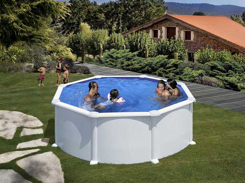 Gre Atlantis Redonda &Oslash;350 x 120cm - Piscina desmontable de acero - Filtro Aqualoon