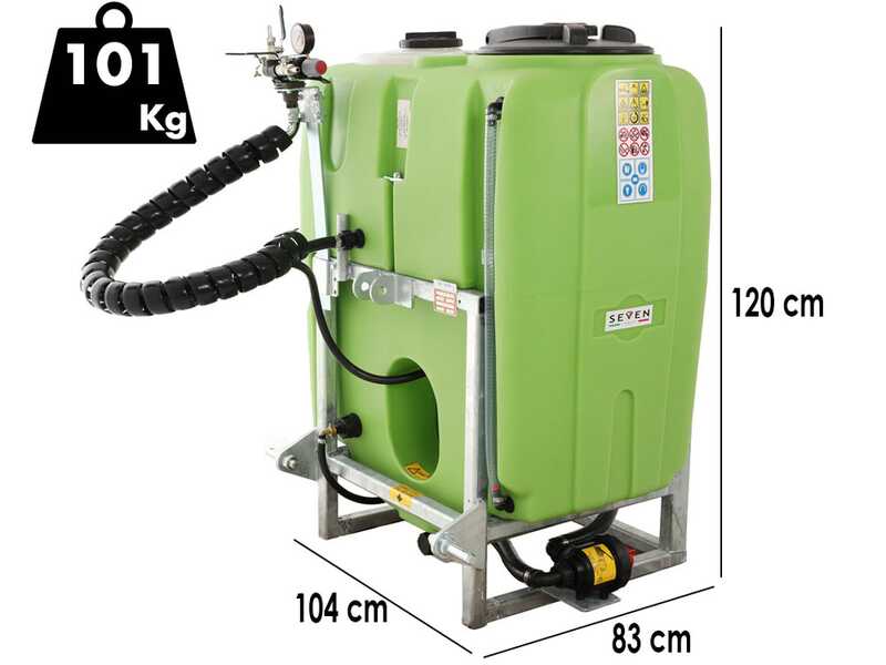Seven Italy 300L - Pulverizador de tractor compacto - Bomba APS71