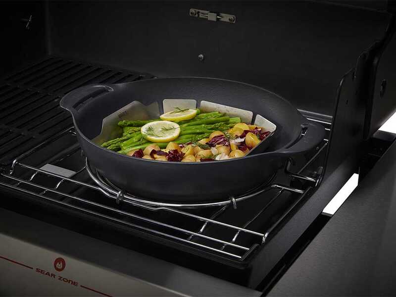 Wok con cestillo de cocci&oacute;n al vapor Weber Crafted