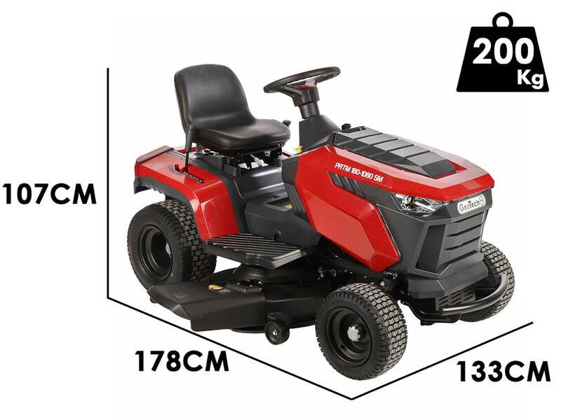 GeoTech-Pro PRTM 180-1080 SM - Tractor cortac&eacute;sped - Cambio mec&aacute;nico - Salida lateral y Mulching