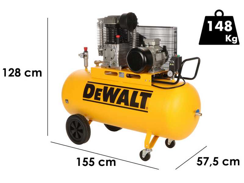 DeWalt DXCMB75T270HCE - Compresor de aire el&eacute;ctrico trif&aacute;sico de correa - Motor 7,5 HP &ndash; 270 L