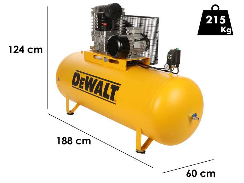 DeWalt DXCMB75T500HFE - Compresor de aire el&eacute;ctrico trif&aacute;sico de correa - Motor 7,5 HP &ndash; 500 L