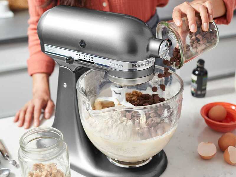 KitchenAid Artisan 5KSM125 Gris Plata - Amasadora con cabeza inclinable