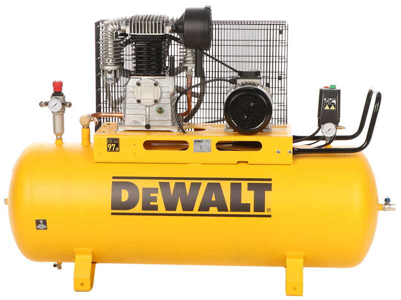 DeWalt DXCMB4T200HCE - Compresor de aire el&eacute;ctrico trif&aacute;sico de correa - Motor de 4 HP - 200 L