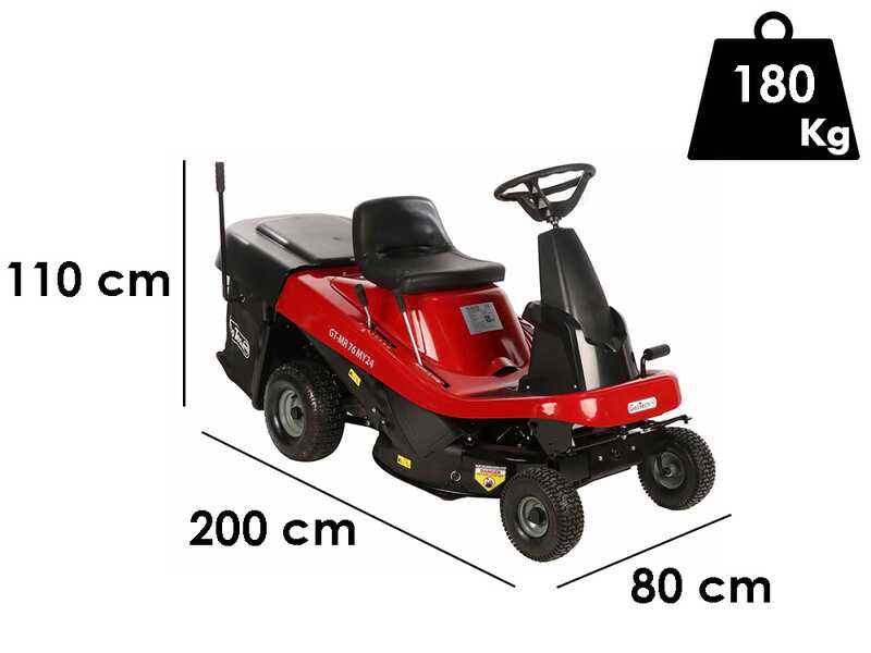 GeoTech-Pro GT-MR 76 - Tractor Rider Cortac&eacute;sped - Motor de 432cc - Arranque el&eacute;ctrico