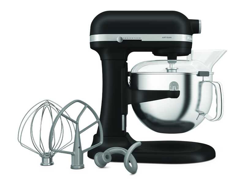 KitchenAid Artisan 5KSM60SPX Negro Mate - Amasadora con cuba elevable
