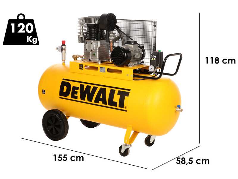 DeWalt DXCMB4T270HCE - Compresor de aire el&eacute;ctrico trif&aacute;sico de correa - Motor 4 HP &ndash; 270 L