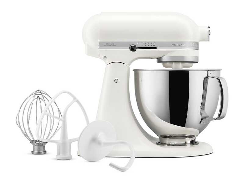 KitchenAid Artisan 5KSM125-EPL Porcelain White - Amasadora con cabeza inclinable