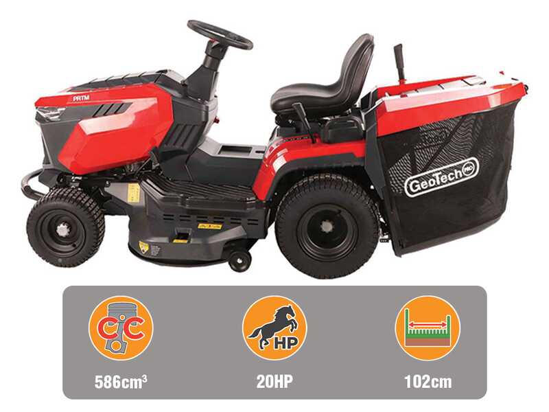 GeoTech-Pro PRTM 200-1020 H-CM - Tractor cortac&eacute;sped - Cambio hidrost&aacute;tico - Recogedor