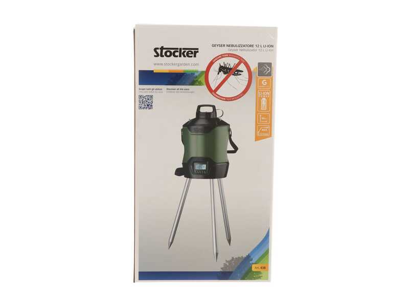 Stocker Geyser 12L - Nebulizador repelente de mosquitos para jard&iacute;n de bater&iacute;a - 12 Litros - 12V 2.5Ah