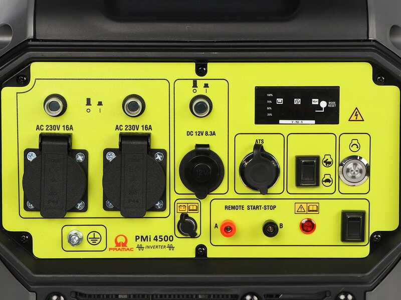 Pramac PMi 4500 - Generador de corriente inverter con ruedas 4,2 kW - Continua 3,8 kW Monof&aacute;sica