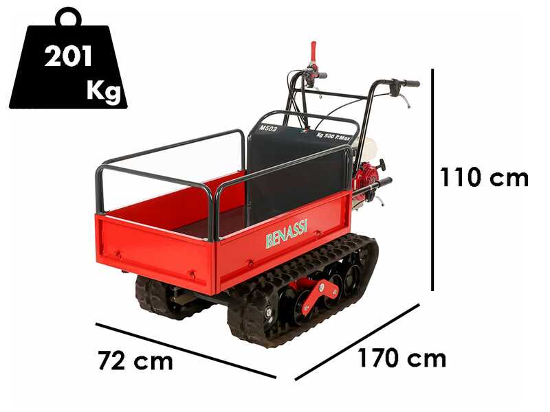 Benassi M503 - Carretilla de orugas extensible - Capacidad 550 Kg
