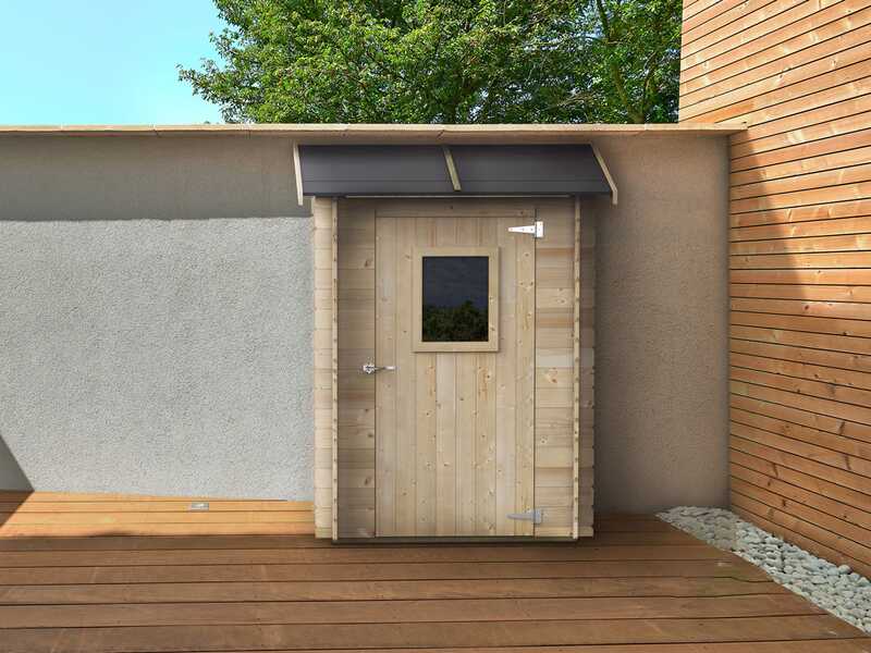 Alce Hobby 146x98 - Caseta de jard&iacute;n de madera - Con ventana delantera - 146x98x197 cm