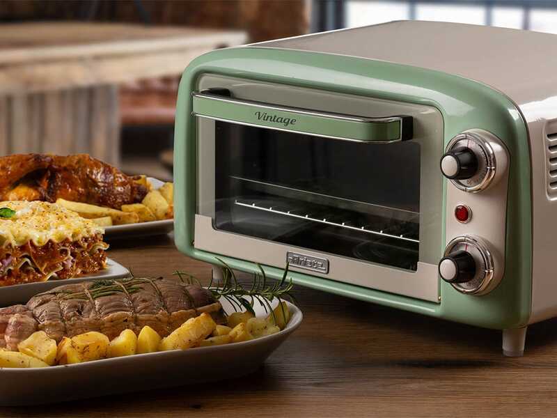 Ariete Vintage Verde - Horno el&eacute;ctrico est&aacute;tico - 10L 800W