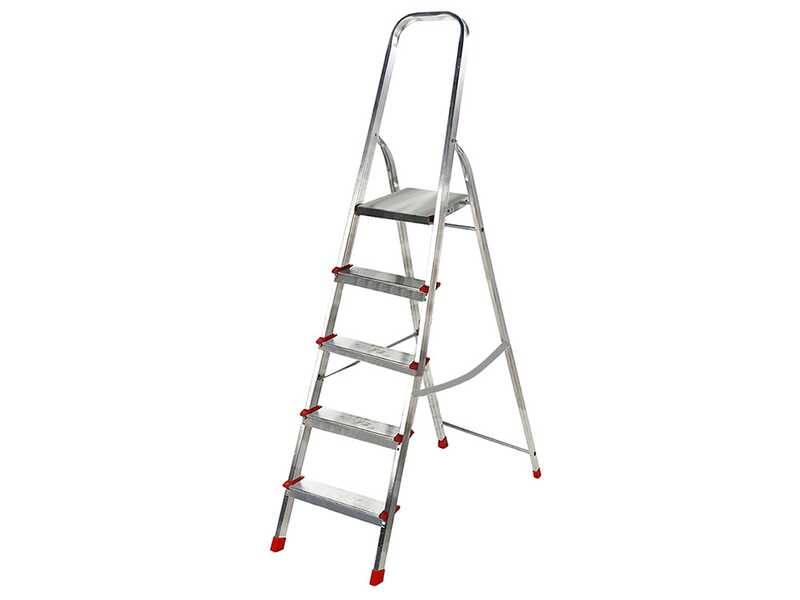 Escalera de aluminio con caballete Alice 5, 5 pelda&ntilde;os, 1,71 m