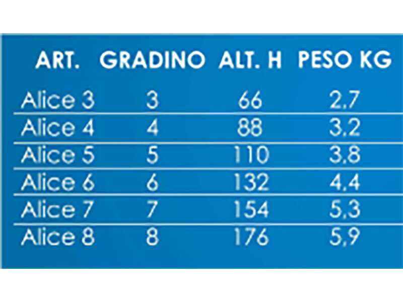 Escalera de aluminio con caballete Alice 6, 6 pelda&ntilde;os, 1,93 m