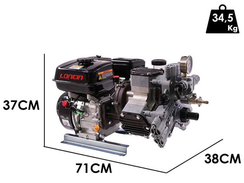 Comet MTP P40/20 BA (CE) - Motobomba de gasolina - Motor Loncin G200F - Versi&oacute;n para &aacute;cidos y productos qu&iacute;micos