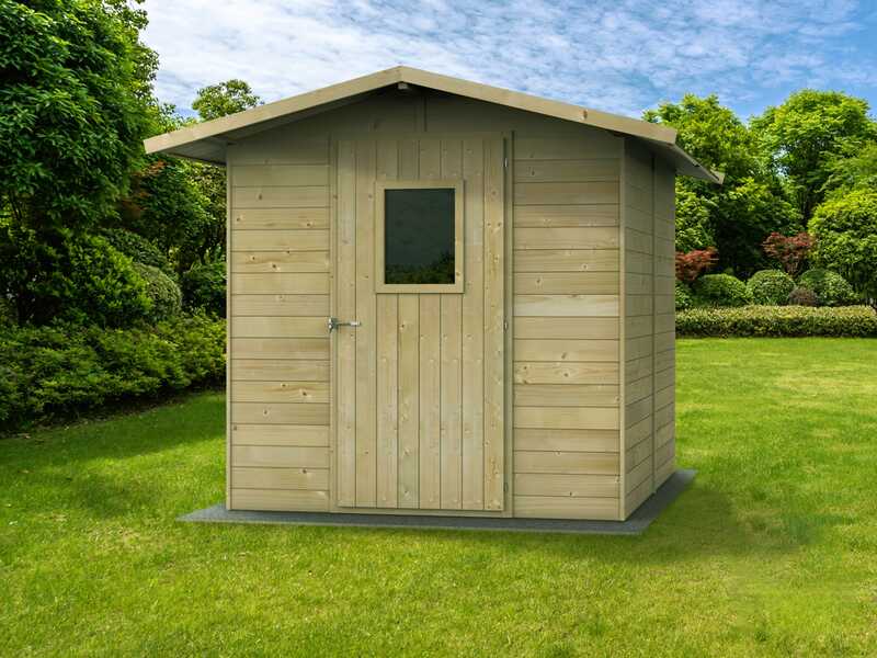 Alce Vaniglia 200x207  - Caseta de jard&iacute;n de madera - Con ventana frontal - 200x207x214 cm