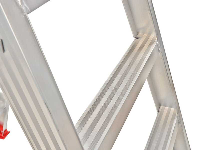 Escalera doble de aluminio 1031, 2x6 pelda&ntilde;os, 1,41 m