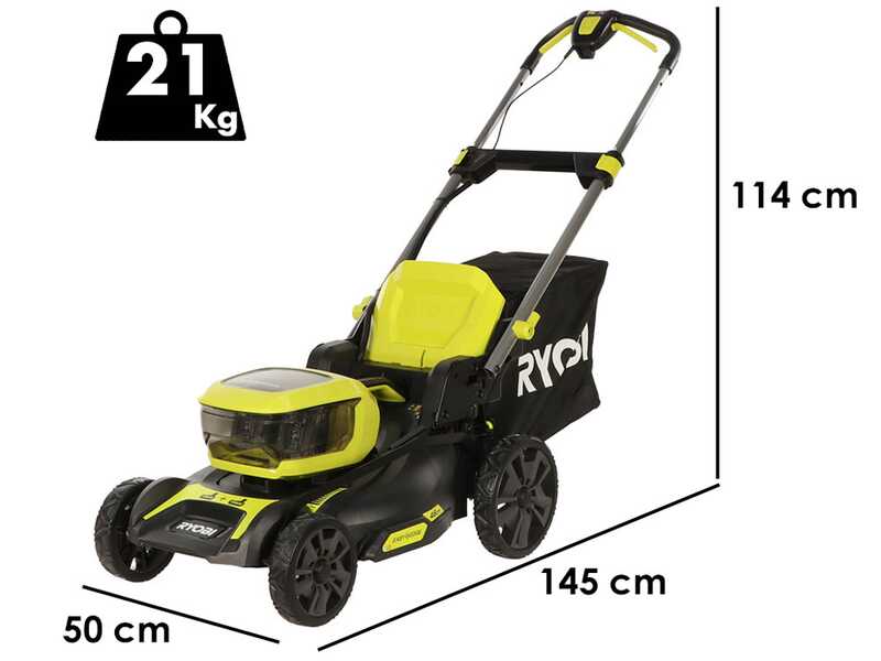 Ryobi RY18LMX46A-250 - Cortac&eacute;sped a bater&iacute;a - 2x 18V/5Ah - Corte de 46 cm