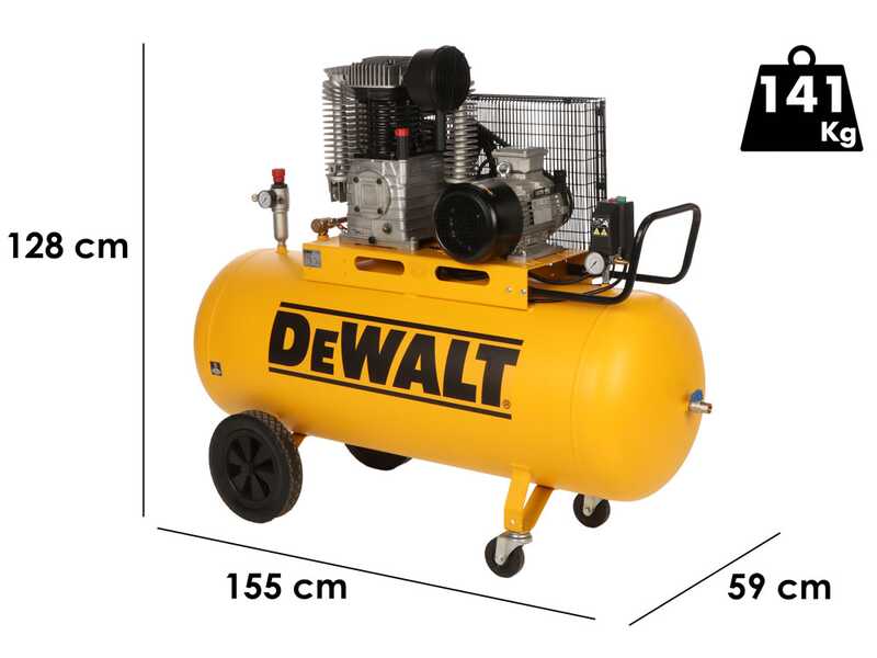 DeWalt DXCMB55T271HCE - Compresor de aire el&eacute;ctrico trif&aacute;sico de correa - Motor de 5,5 HP - 270 L