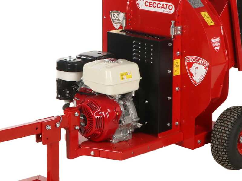 Ceccato Tritone Monster - Biotrituradora de gasolina con ruedas - Motor Honda GX390
