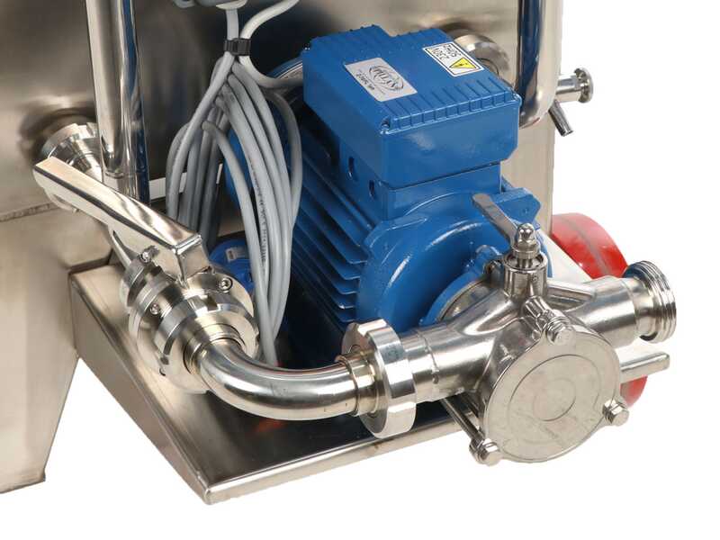 Enotecnica Pillan FC44 - Filtro profesional para vino de 40 cartones de 40x40 cm - Bastidor y bomba de acero INOX