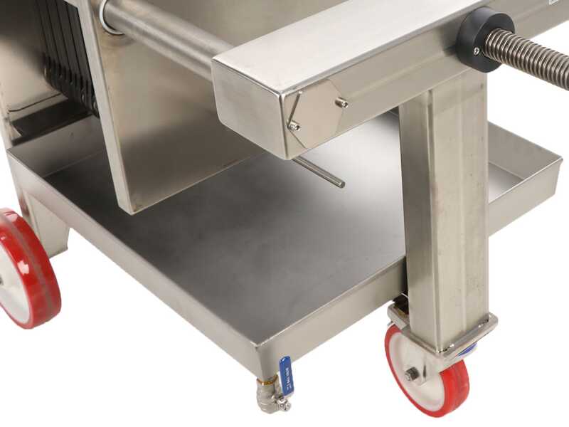 Enotecnica Pillan FC44 - Filtro profesional para vino de 40 cartones de 40x40 cm - Bastidor y bomba de acero INOX