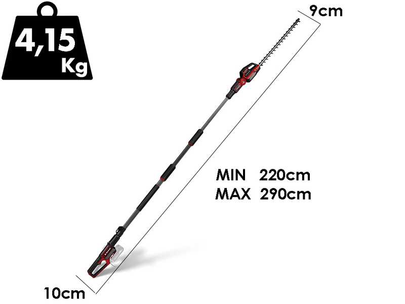 Einhell GP-HH 18/50 Li T BL-Solo - Cortasetos a bater&iacute;a con p&eacute;rtiga telesc&oacute;pica - 18 V - BATER&Iacute;AS Y CARGADOR NO EST&Aacute;N INCLUIDOS