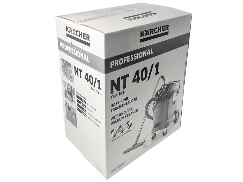 Karcher Pro NT 40/1 Tact Te L - Aspirador de s&oacute;lidos/l&iacute;quidos - Bid&oacute;n de 40 L - 1380 W
