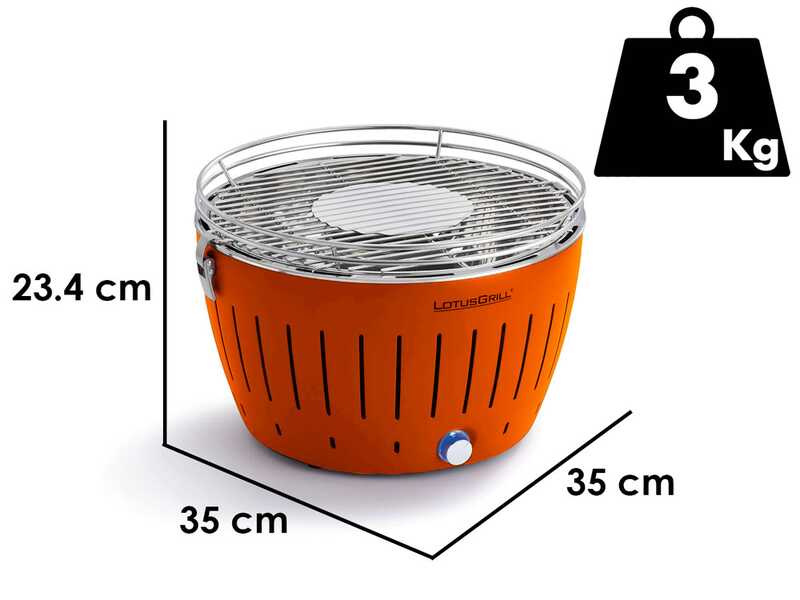 LotusGrill LG G34 U OR - Barbacoa port&aacute;til para exteriores - Naranja