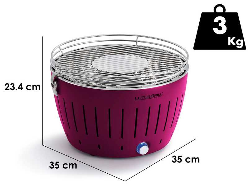 LotusGrill LG G34 U PU - Barbacoa port&aacute;til para exteriores - Morado