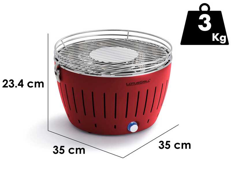 LotusGrill LG G34 U RD - Barbacoa port&aacute;til para exteriores - Roja