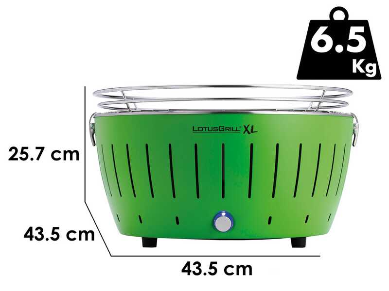 LotusGrill LG G435 U GR - Barbacoa port&aacute;til para exteriores XL - Verde