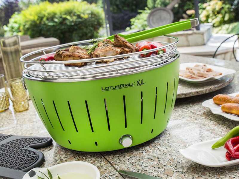 LotusGrill LG G435 U GR - Barbacoa port&aacute;til para exteriores XL - Verde