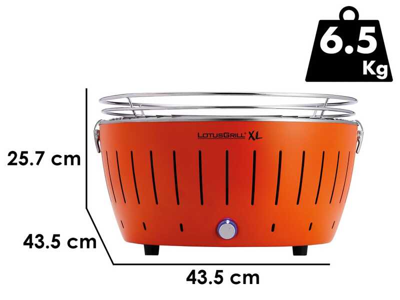 LotusGrill LG G435 U OR - Barbacoa port&aacute;til para exteriores XL - Naranja
