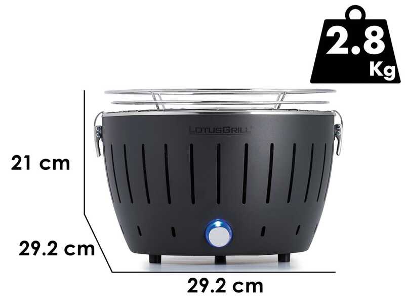LotusGrill LG G28 U - Barbacoa port&aacute;til para exteriores Mini - Antracita
