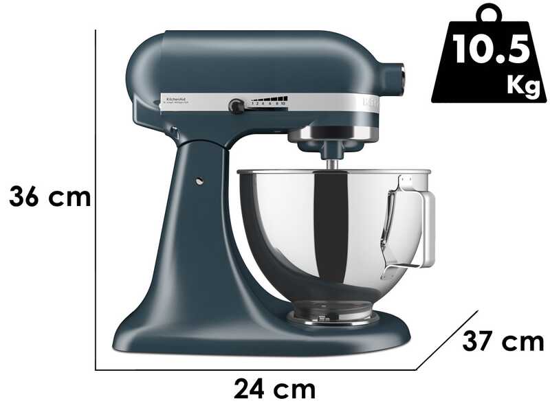 KitchenAid Classic 5KSM95PS-EBS Azul Acero - Amasadora planetaria con cabezal inclinable