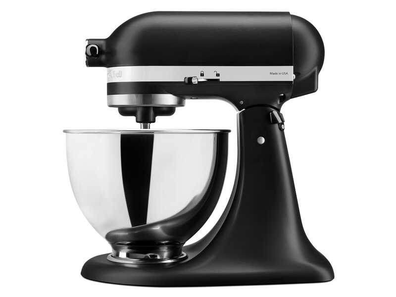 KitchenAid Classic 5KSM95PS-EBM Negro Mate - Amasadora planetaria con cabezal inclinable