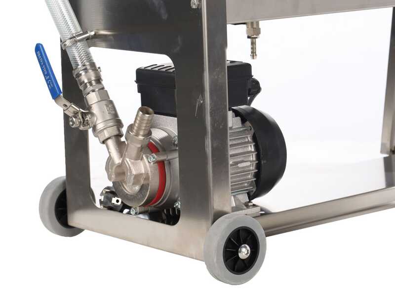 Enotecnica Pillan F40 - Filtro de cartones para vino con carro - Bastidor de acero inoxidable y bomba NOVAX