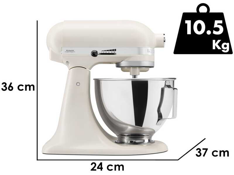 KitchenAid Classic 5KSM95PS Porcelana - Amasadora planetaria con cabezal inclinable