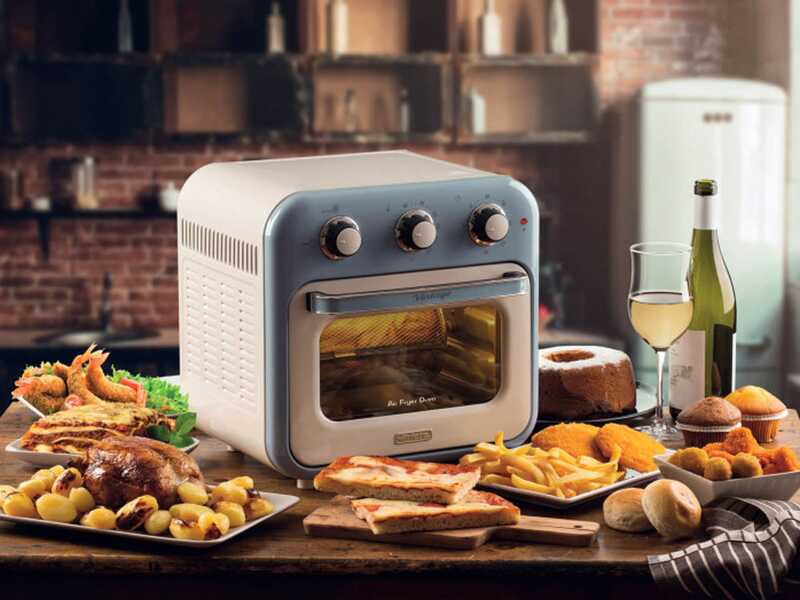 Ariete Vintage Azul - Freidora de aire y horno eléctrico 16L