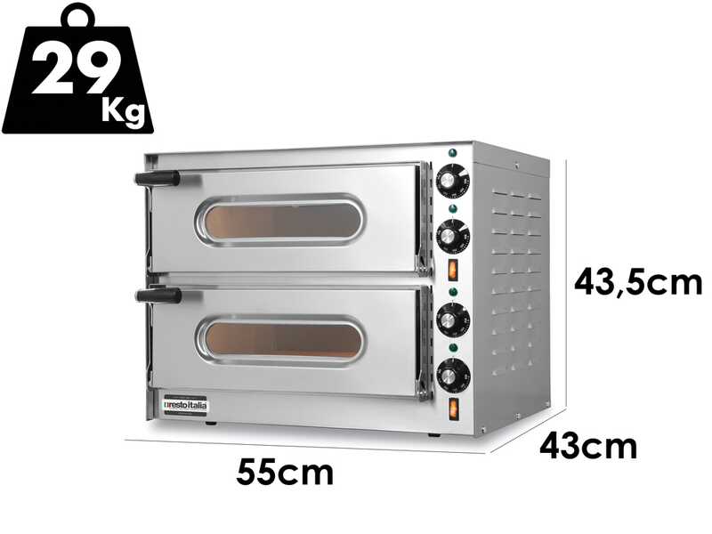 Resto Italia Small G2 - Horno el&eacute;ctrico para pizza - C&aacute;mara doble